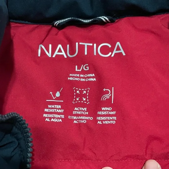 Nautica Men's Large Navy Quilted Puffer Jacket - Picture 3 of 12